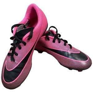 Nike Kids' Bravata II FG Soccer Cleats - Pink Blast & Black Girls Size 1Y